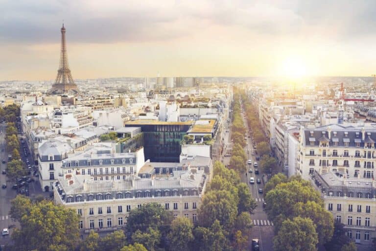 Beautiful view of Paris with the Eiffel Tower in the background
