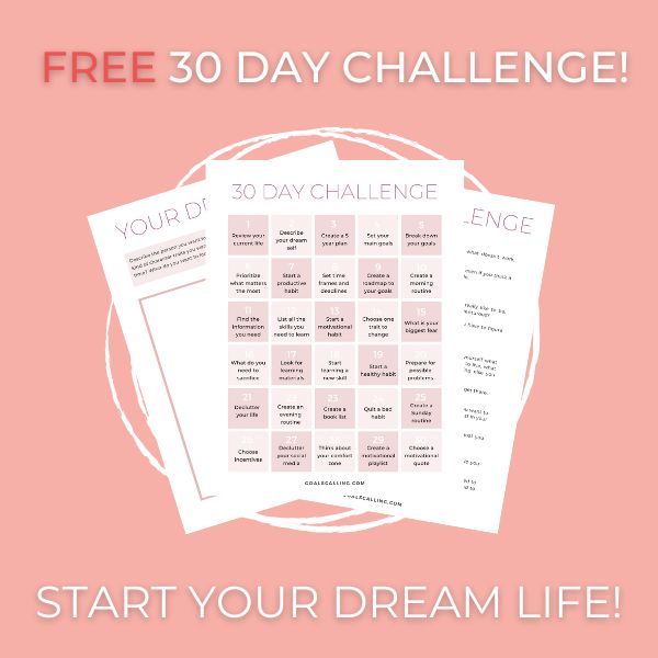 Free 30 day challenge, start your dream life